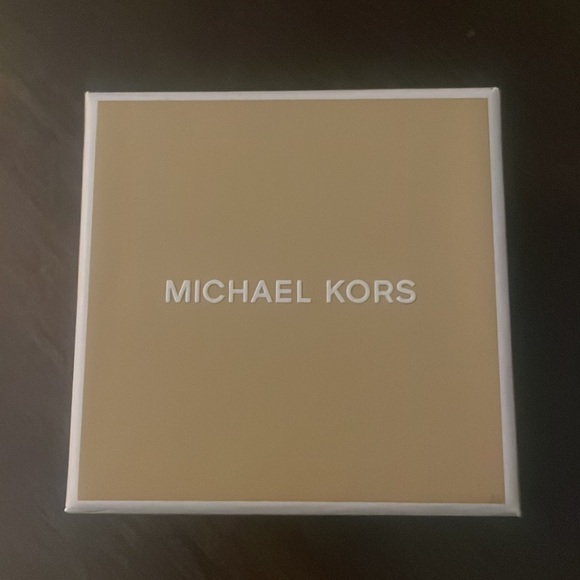 NWT Michael Kora earrings MK with round tiny Diamond studs never worn - Picture 3 of 4